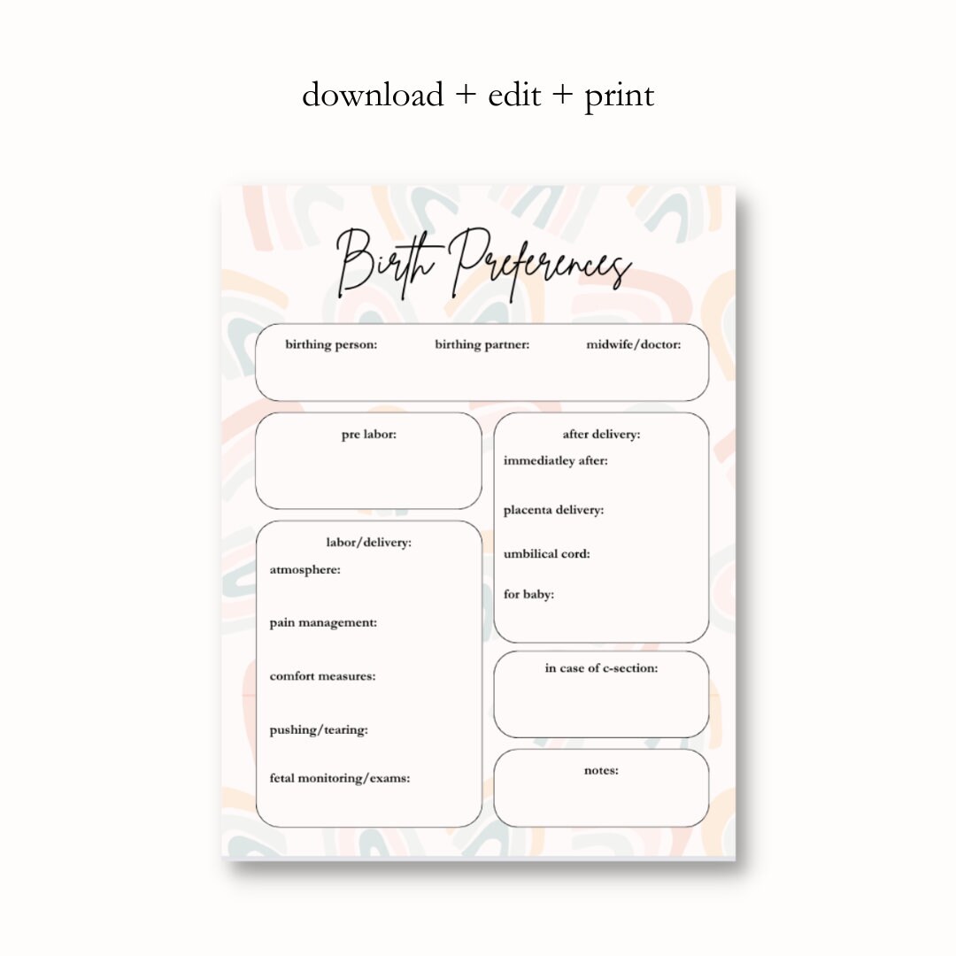 editable-birth-plan-template-canva-template-simple-printable-etsy-uk