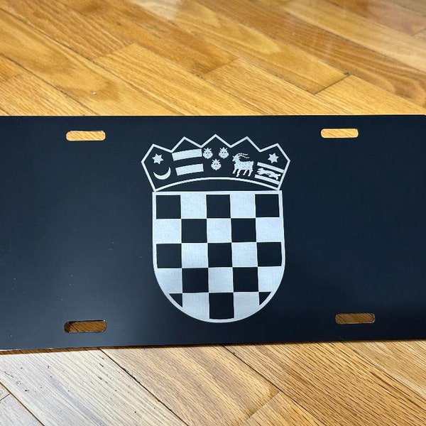 Croatian Flag Front / decorative License Plate