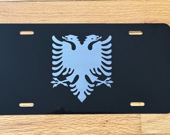 Albanian Flag Front/Decorative License Plate