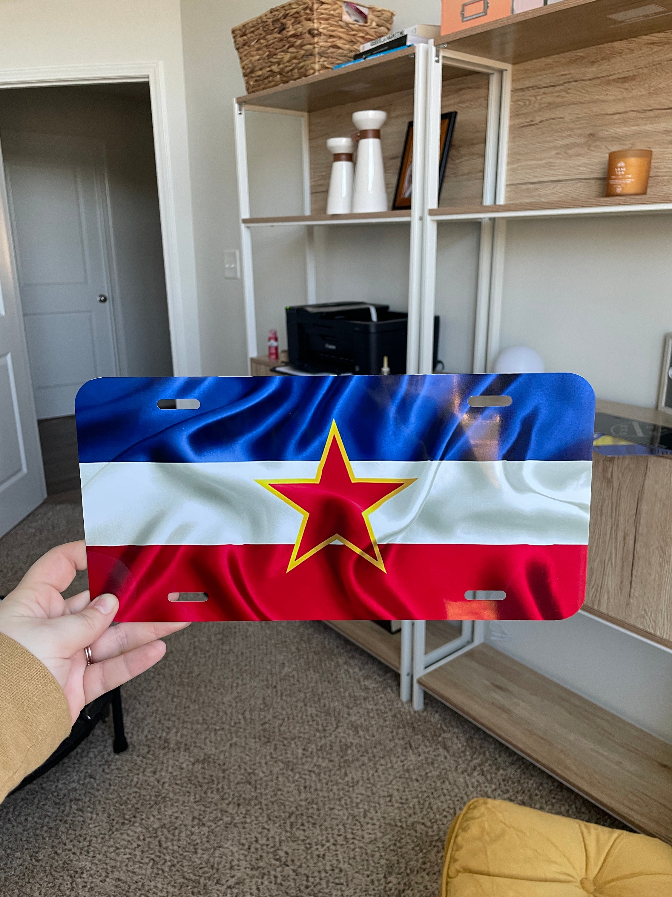 Yugoslavia Flag Decorative Front License Plate Etsy