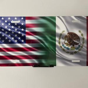 Mexican American Decorative Front Car Plate