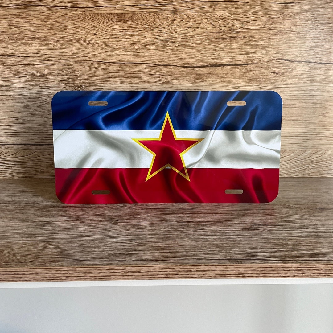 Yugoslavia Flag Decorative Front License Plate Etsy