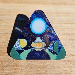 Outer Wilds Galaxy Pin, Glitter Acrylic Button