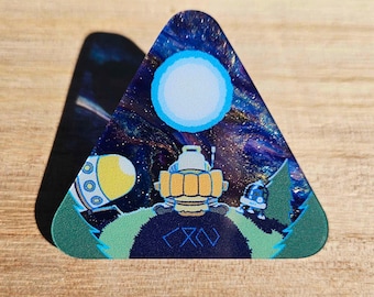 Outer Wilds Galaxy Pin, Glitter Acrylic Button