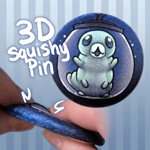 Hollow Knight Squishy 3D Button, Grub Pin