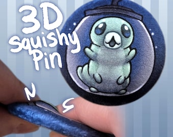 Hollow Knight Squishy 3D-knop, stiftpin