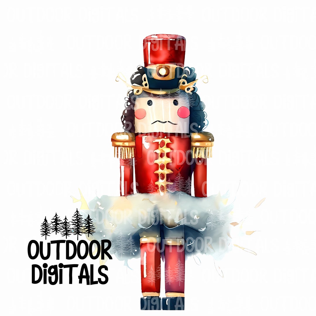 Nutcracker PNG, Watercolor Nutcracker Clipart, Christmas Nutcracker