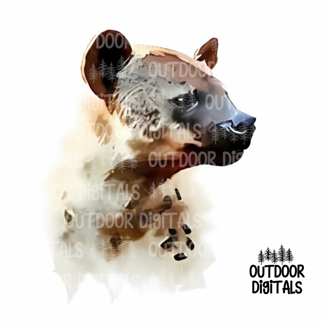 Hyena PNG, Watercolor Hyena Clipart, Hyena Wall Art, Hyena Nursery Art