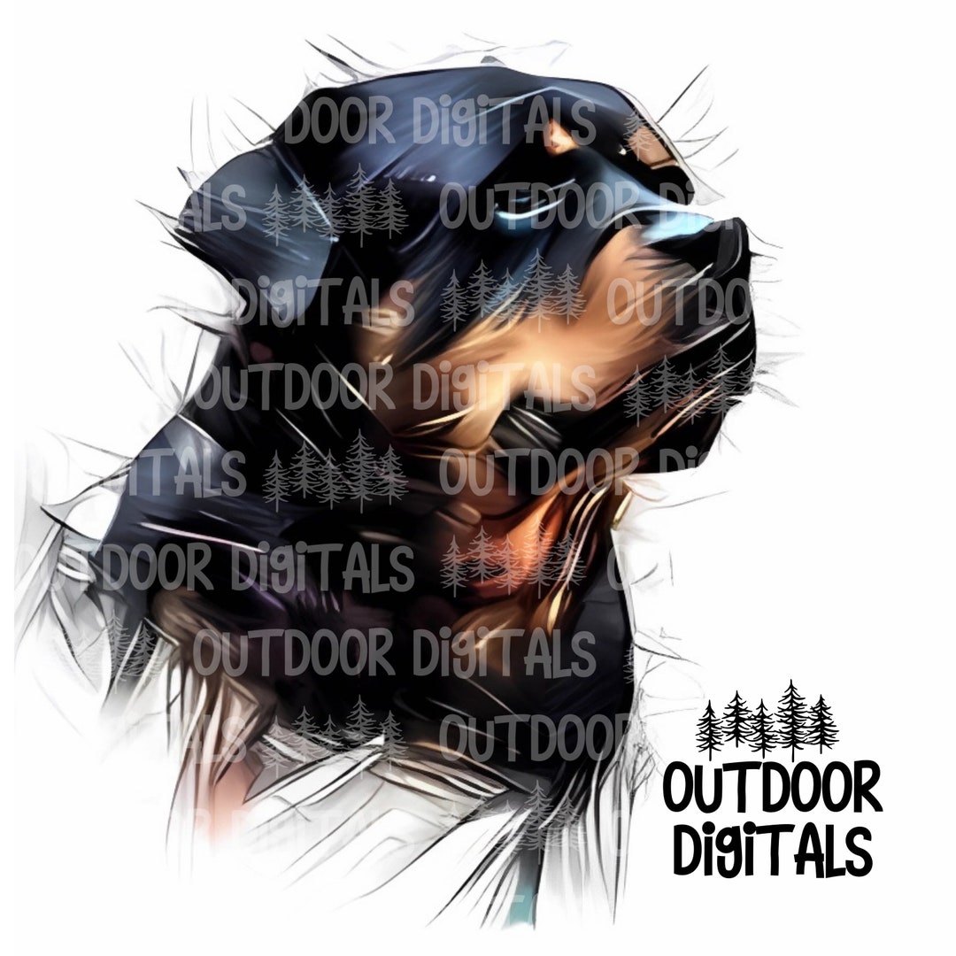 Rottweiler PNG, Abstract Sketch Rottweiler Clipart, Rottweiler ...