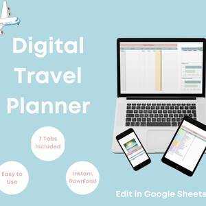 Digital Travel Planner: Organize Your Adventures - Printable and Customizable