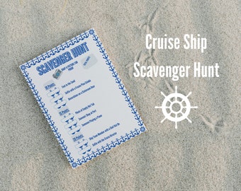 Cruise Vacation Scavenger Hunt Customizable Template, Digital Download