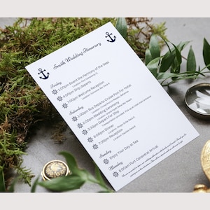 Hochzeit Reiseplan Vorlage für Kreuzfahrt Hochzeit, Hochzeitsreise Reiseplan, Hochzeitsgast Zeitplan