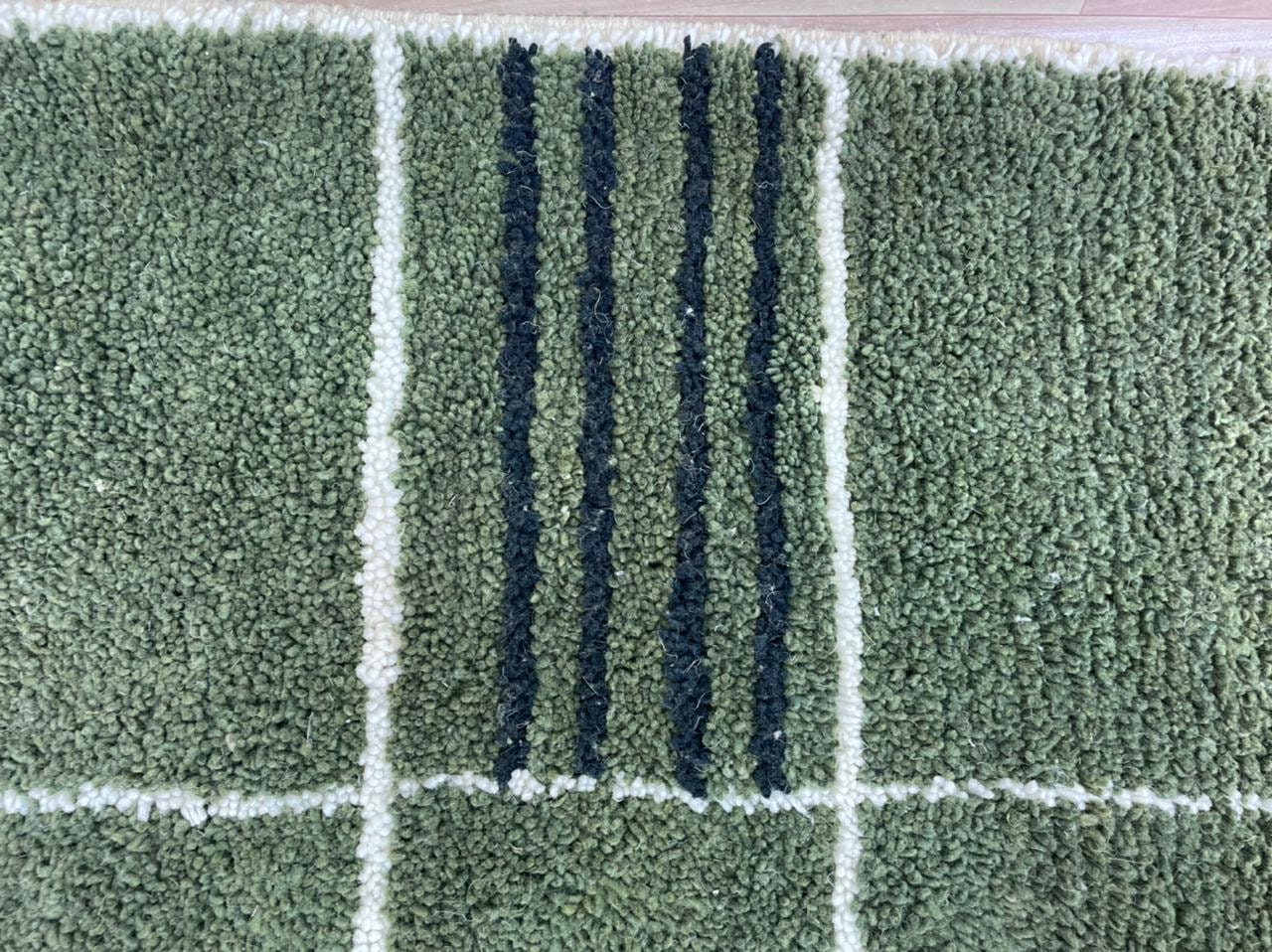 Beni Ourain Rug Grass Green Rug Moroccan Handmade Etsy