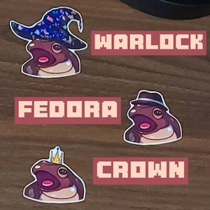Internal Screaming Forg w/ Hats MINI vers. // Dumpy Tree Frog Matte Vinyl Sticker // Meme Frog