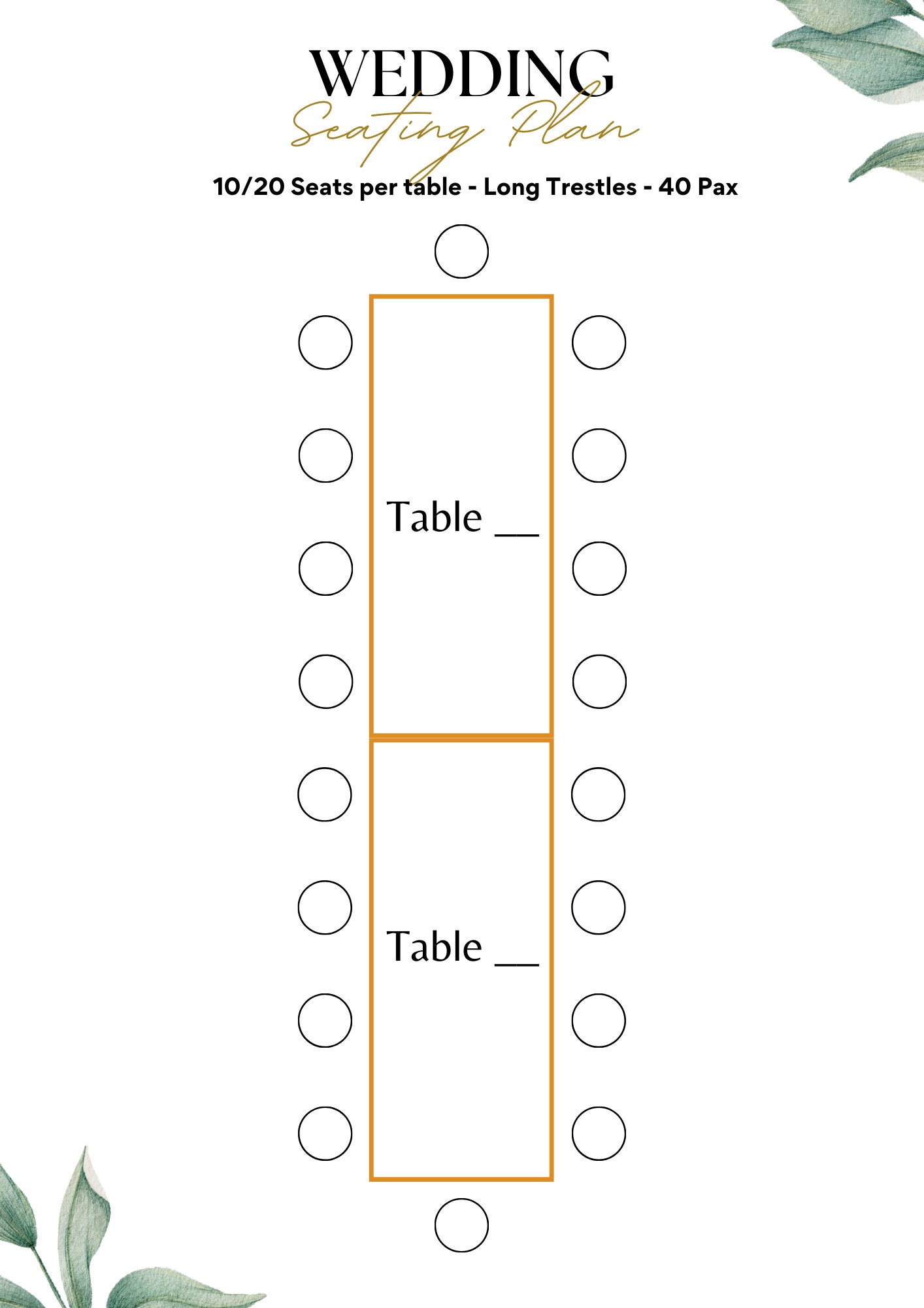 Table Seating Plan Chart Long 20 40 Pax Rectangle Table Guest Names Table Seating Plan Chart Long 20 40 Pax Rectangle Table Guest Names