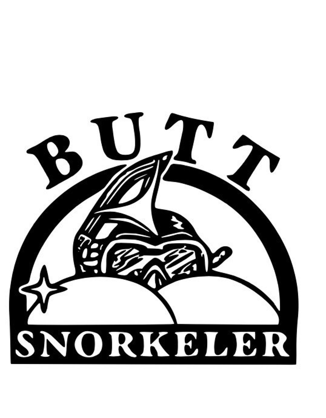 Butt Snorkeler SVG - Etsy