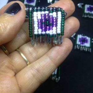 Beaded Purple poppy charity pins