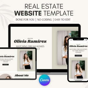 Real Estate Website Canva, Realtor Website Template, Website For Real Estate Agents & Business&#39;, Real Estate Marketing | Real Estate Website