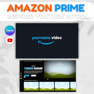 YouTube Intro, Custom YouTube Intro, Canva Editable Template, Unique, Youtube Banner, Outros, Animated Editable Templates, Youtube Branding.