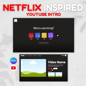 YouTube Intro, Custom YouTube Intro, Canva Editable Template, Unique, Creative Youtube Intro, Animated Editable Templates, Youtube Branding.
