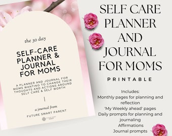 Self care planner and journal for moms | Journal prompts | Self care journal | Self care Planner  | Planner for Mom | Daily planner