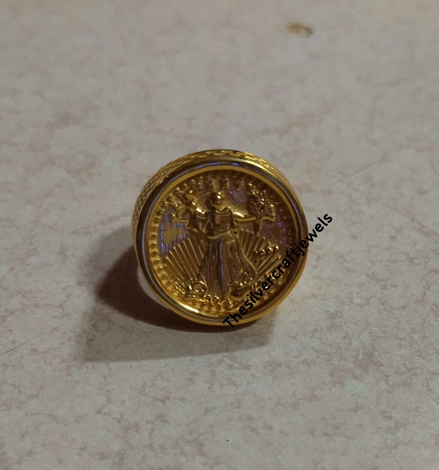 Men's Coin Ring 20 Coin American Liberty Ring With American Eagle ...