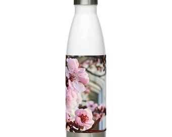 Cherry Blossom Water Bottle - A perfect gift idea for those who love cherry blossoms and pretty flowers.