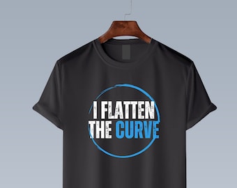 Folkhälsokonsert T-shirt - Flatten The Curve, epidemiologi, vetenskap, gåva, statistik vaccinera examen kortärmad epidemiolog