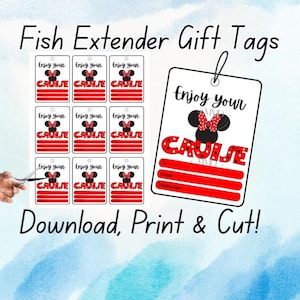 Disney Fish Extender Tags, Pixie Dust Gift Tag, Disney Cruise Tags,  Digital Download,  Magical DCL Fish Extender Tag, Cruise Gift Tag