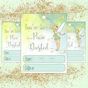 Pixie Dust Gift Tags – Disney Cruise gift Tag – Printable Fish Extender Card – Instant Download – Cruise Door Gift Tags