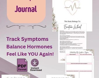 Printable Perimenopause Health Journal, Lifestyle Factors,  Perimenopause Tracker Printable,  Monthly Hormone & Symptom Log