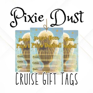 Pixie Dust Gift Tag, Printable Pixie Dust Tag, Tinker Bell Tags, You&#39;ve Been Pixie Dusted on the High Seas , Fish Extender Gift Tag, PNG