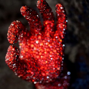 Rhinestone Ruby Red Hand - Etsy