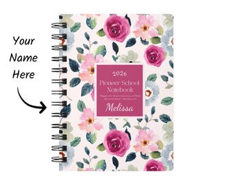 JW 2026 Pioneer School Notebook, Personalized Pioneer School Gift, JW pioneer gifts notebook, Jw Gifts For Sister, Custom Jw Pioneer Gift