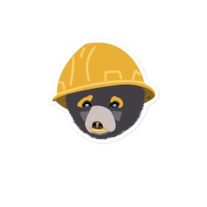 Heavy Equipment Operator Yellow Hard Hat Sticker -  Funny Construction Apprentice Stickers