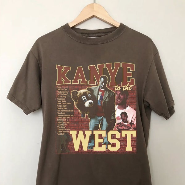 T-shirt vintage Kanye West College Dropout, chemise Reaper Kanye West Tour, chemise Kanye West 1346549636