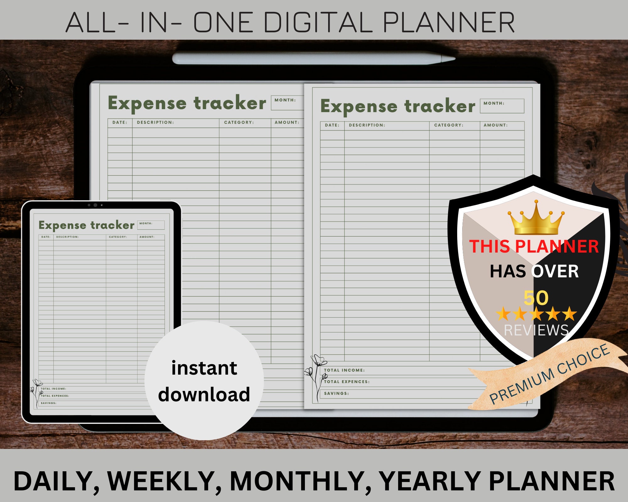 Minimalist Bold Expense Tracker Sheet Planner, İncome & Expense Tracker ...
