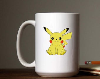 Cute Sitting Pikachu SVG and PNG - Transparent Background, Gamer Life, Digital shirt pgn, Sublimation Design, DTG, Gaming Art