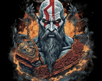 God of War Printable: Epic Gamer Room Decor (Digital Download)