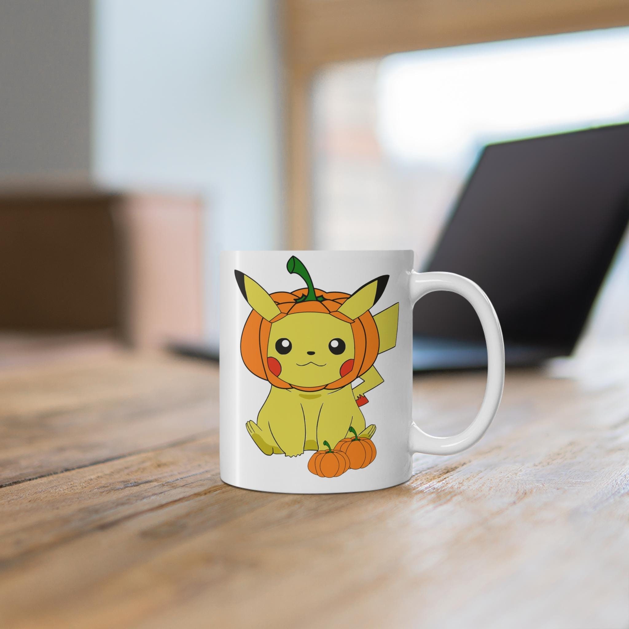 Adorable, Cute Pikachu With a Pumpkin Head Halloween and Fall