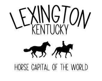 Lexington Kentucky Horse Design: City Print (PNG SVG)