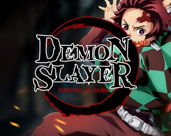 Awesome Demon Slayer Anime Logo SVG and PNG - Transparent, Anime Lover, Digital png, Sublimation Design, DTG, Tanjiro, Nezuko, Anime Watcher