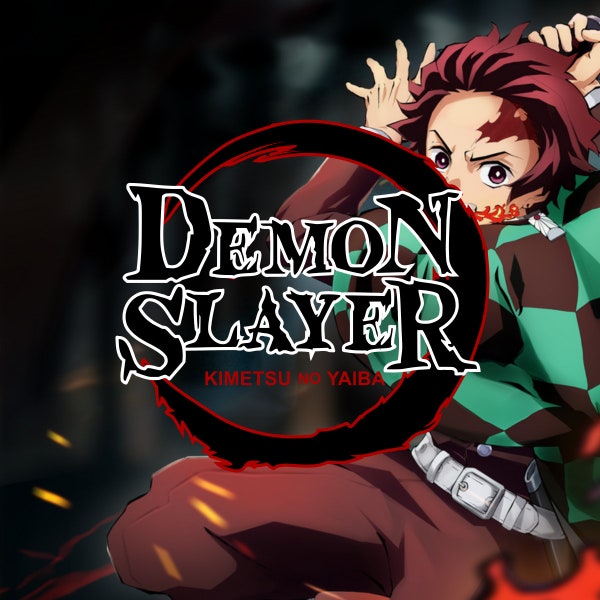 Awesome Demon Slayer Anime Logo SVG and PNG - Transparent, Anime Lover, Digital png, Sublimation Design, DTG, Tanjiro, Nezuko, Anime Watcher