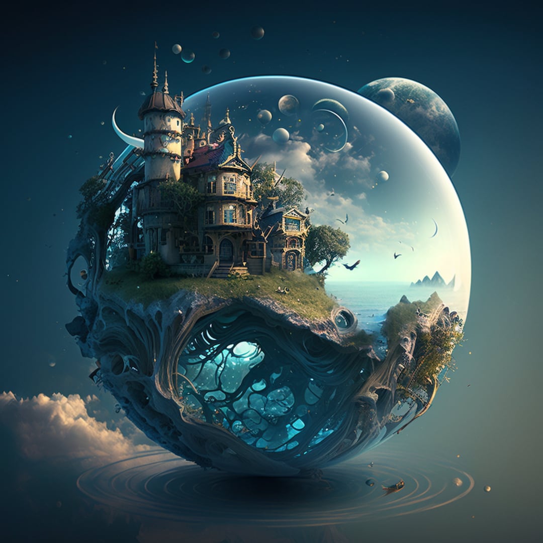 Fantasy World Digital Poster Download Magic Portal, Fantasy World