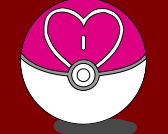 Valentine Love Ball SVG PNG: Gamer Design (Digital)