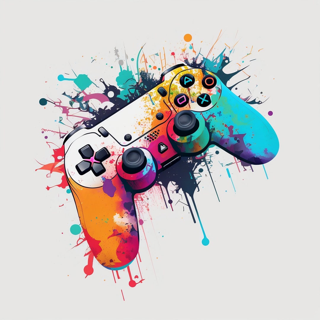 Graffiti Style Gaming Controller, PNG Gamer Life, Digital Shirt PNG