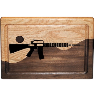 M16A1 Rifle SVG File – Laser Cut Design – Military Rifle Silhouette – Vector Art for Laser Cutting – DIY Projects