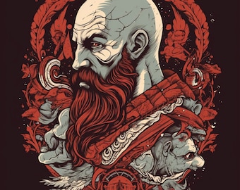 God of War Printable: Epic Gamer Room Decor (Digital Download)