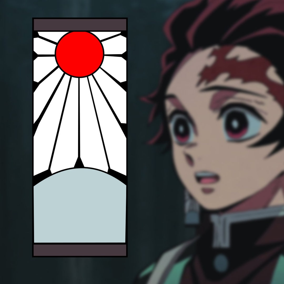 Awesome Demon Slayer Anime Tanjiro Inspired Hanafuda Earring SVG