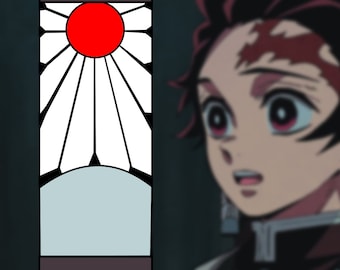 Awesome Demon Slayer Anime Tanjiro Inspired Hanafuda Earring SVG and PNG - Transparent, Anime Lover, Digital png, Sublimation Design, DTG